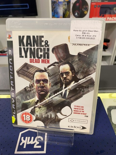 KANE AND LYNCH DEAD MEN PlayStation 3 (PS3)