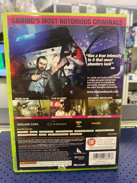 Kane & Lynch 2 Dog Days Xbox 360