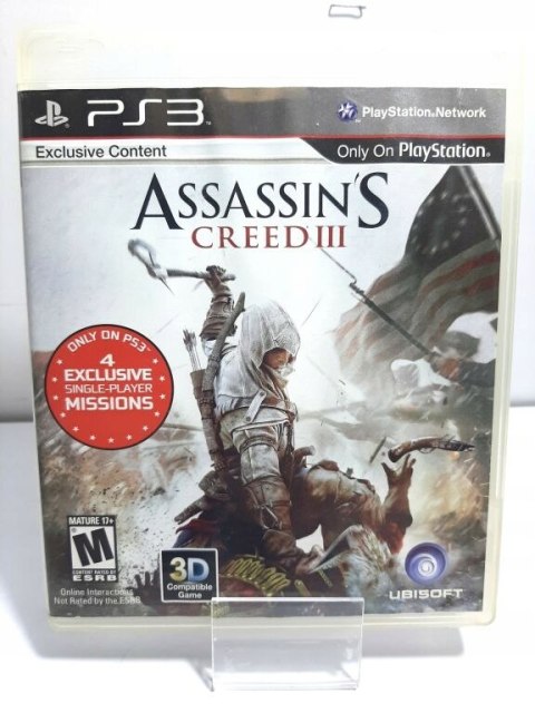 ASSASSIN'S CREED III PlayStation 3 (PS3) brak okładki