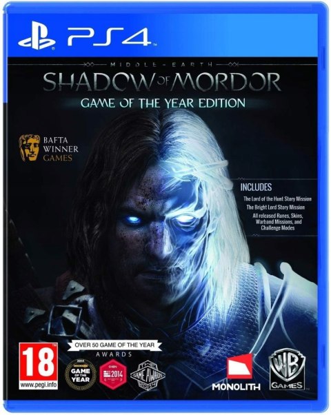 Śródziemie: Cień Mordoru - GOTY Edition PlayStation 4 (PS4) pudełkowa