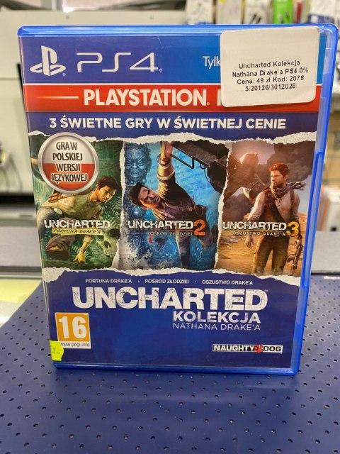 Uncharted: Kolekcja Nathana Drake'a PlayStation 4 (PS4) pudełkowa