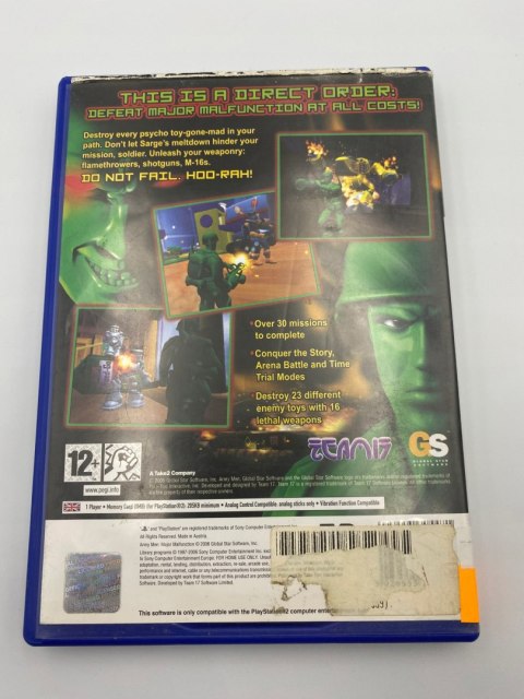 ARMY MEN MAJOR MALFUNCTION PlayStation 2 (PS2)