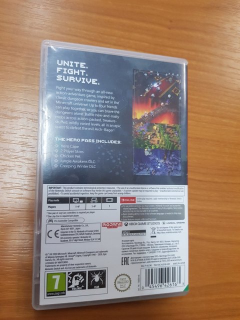Minecraft Dungeon Hero Edition Nintendo Switch pudełkowa