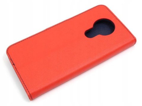 Etui z klapką Fancy Book do Nokia 3.4 czerwony