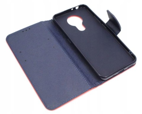 Etui z klapką Fancy Book do Nokia 3.4 czerwony