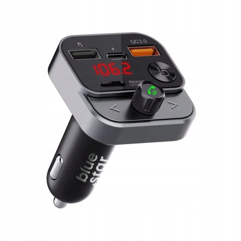 BLUE STAR transmiter FM QC3.0 30W AutoStream BT84B czarny