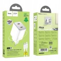 HOCO ładowarka sieciowa 2 x Typ C + kabel Typ C do Lightning PD QC 45W GaN