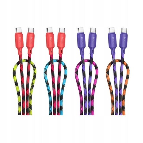 Kabel Hoco USB typ C - USB typ C 1 m Gradient Czerwono-niebieski