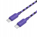 Kabel Hoco USB typ C - USB typ C 1 m fioletowo-różowy