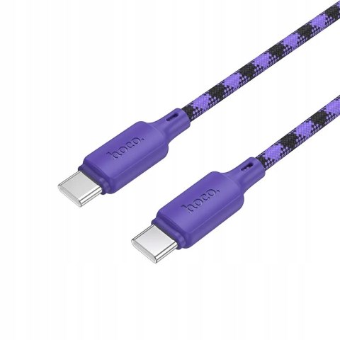 Kabel Hoco USB typ C - USB typ C 1 m fioletowo-różowy