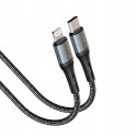 Kabel Prestico USB typ C - Apple Lightning 1 m czarny