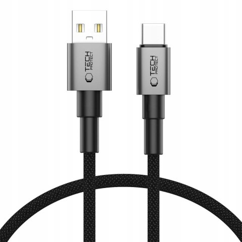 Kabel Tech-protect USB - USB typ C 0,25 m szary