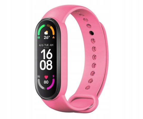 Pasek / opaska Silikonowa do Xiaomi Mi Band 5 / 6 / 7 różowy