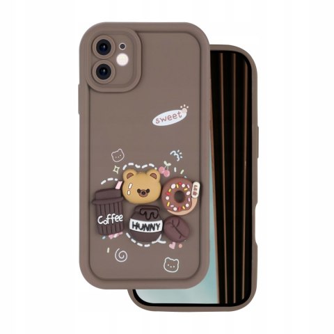 Plecki Ultra Trendy 3D do Apple iPhone 11 brązowy Miś Słodki