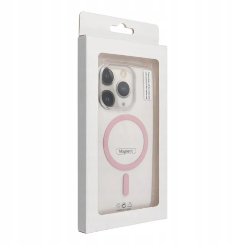 Etui Drop Glue Colorful Ring MagSafe Apple iPhone 11 PRO MAX różowy
