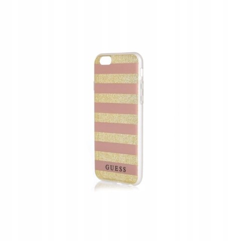 Plecki Guess Iphone 7 GUHCP7STGPI gold/pink hardcase Ethnic Chic Stripes 3D