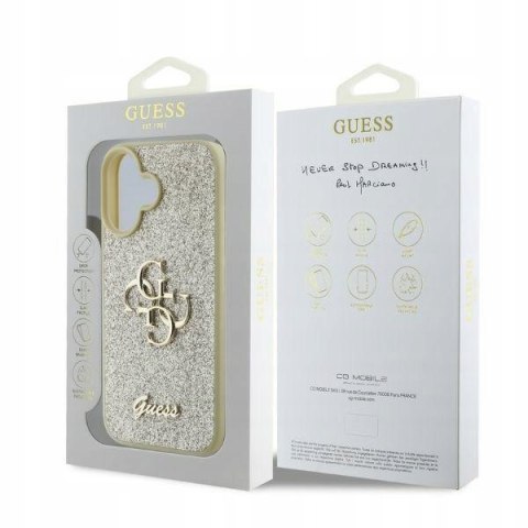 Plecki Guess do Apple iPhone 16 Plus Złoty