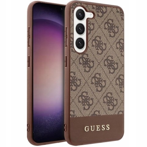 Plecki Guess do Samsung Galaxy S23 brązowy