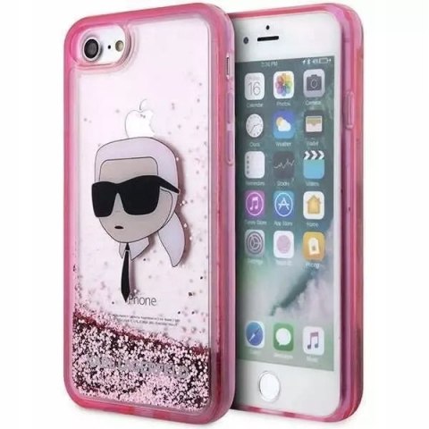Plecki Karl Lagerfeld do Apple iPhone 7, iPhone 8, iPhone SE (2020) różowy