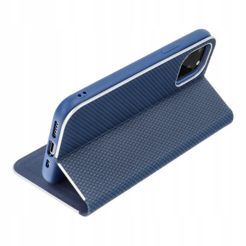 Etui z klapką Luna Book Carbon do Xiaomi 12 Lite niebieski