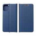 Etui z klapką Luna Book Carbon do Xiaomi 12 Lite niebieski