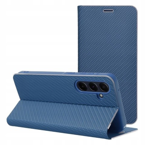 Etui z klapką Luna Book Carbon do Xiaomi Redmi Note 14 5G niebieski