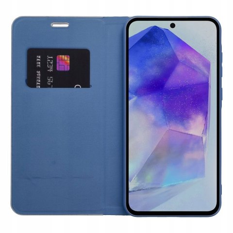 Etui z klapką Luna Book Carbon do Xiaomi Redmi Note 14 5G niebieski