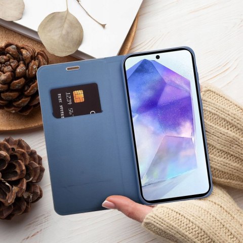 Etui z klapką Luna Book Carbon do Xiaomi Redmi Note 14 5G niebieski