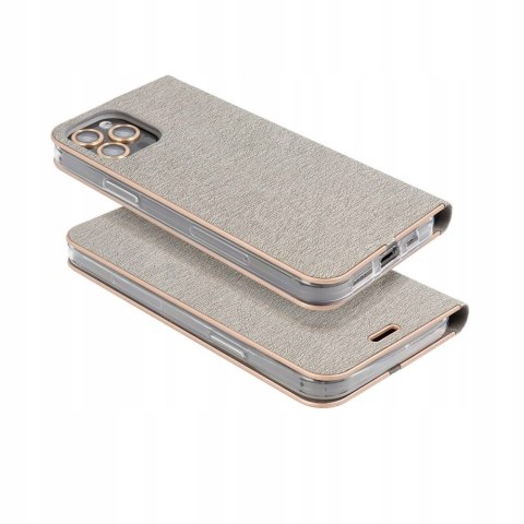Etui z klapką Luna do Xiaomi Redmi 14C srebrny