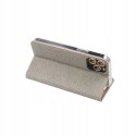Etui z klapką Luna do Xiaomi Redmi 14C srebrny