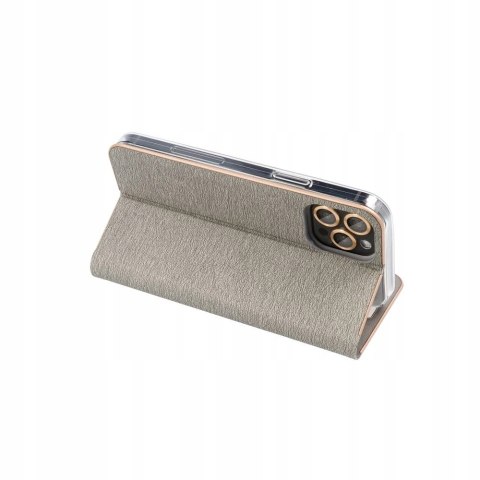 Etui z klapką Luna do Xiaomi Redmi 14C srebrny