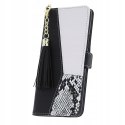 Etui z klapką Charms do Oppo A16, A16s, A54s czarno-biały