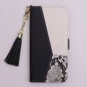 Etui z klapką Charms do Oppo A16, A16s, A54s czarno-biały
