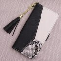 Etui z klapką Charms do Oppo A16, A16s, A54s czarno-biały