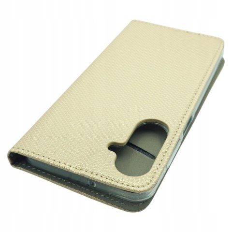 Etui z klapką FLIP MAGNET do SAMSUNG A17 ZŁOTY POKROWIEC KSIĄŻKA