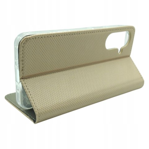Etui z klapką FLIP MAGNET do SAMSUNG A17 ZŁOTY POKROWIEC KSIĄŻKA