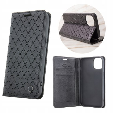 Etui z klapką Smart Caro Kabura Ze Wzorem do Motorola Moto E13 czarny