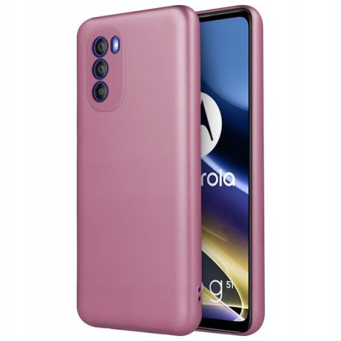 Plecki Metalic do Motorola Moto G51 5G różowy