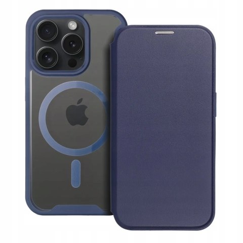 Etui z klapką Smart Mag do Apple iPhone 15 Pro niebieski