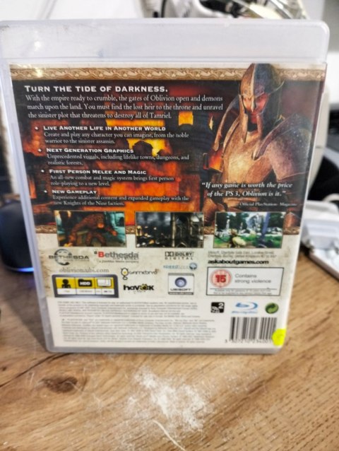 The Elder Scrolls IV: Oblivion PlayStation 3 (PS3) pudełkowa