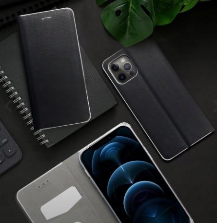 Etui z klapką Luna Book Carbon do Samsung Galaxy S9 czarny