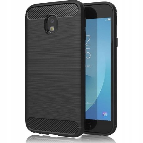 Plecki etui tył Carbon do Samsung Galaxy J3 2017 futerał na telefon czarny