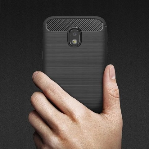 Plecki etui tył Carbon do Samsung Galaxy J3 2017 futerał na telefon czarny