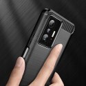 Etui Plecki guma na tył do REALME 8 Carbon Case czarny