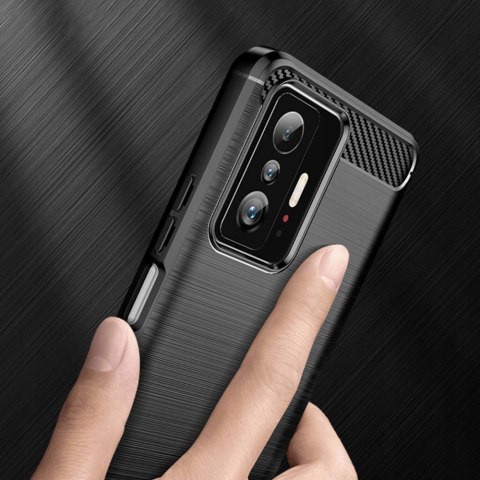 Etui Plecki guma na tył do REALME 8 Carbon Case czarny