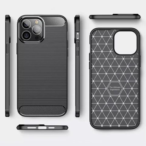 Etui Plecki guma na tył do REALME 8 Carbon Case czarny