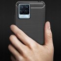 Etui Plecki guma na tył do REALME 8 Carbon Case czarny