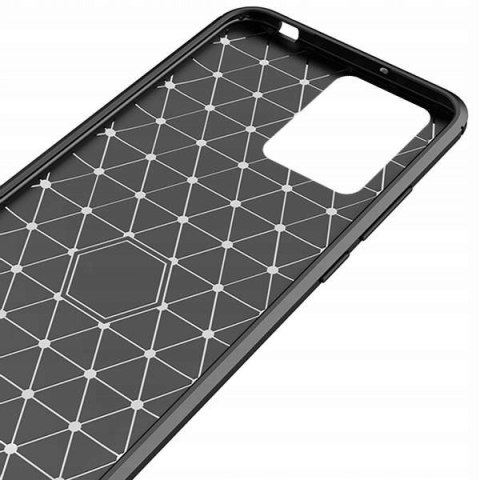 Etui Plecki guma na tył do REALME 8 Carbon Case czarny