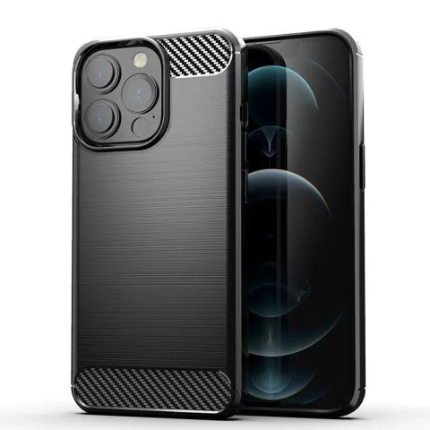 Etui Plecki guma na tył do REALME 8 Carbon Case czarny