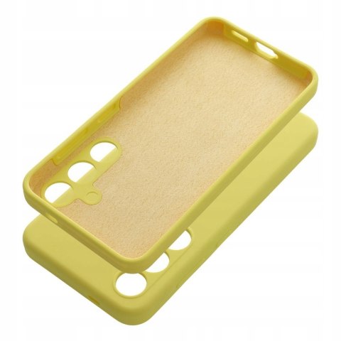 Plecki Silicone 2mm do Samsung Galaxy S25 Ultra żółty